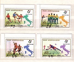 DPR KOREA FOOTBALL - ITALIA 90 4v.- Used - 1990 – Italy