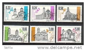 BULGARIE - 2000 - Serie Courant. Eglises Nouveaux  - 6v Obl. - Usati