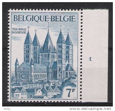 Belgie OCB 1570 (**) Met Plaatnummer 1. - 1971-1980