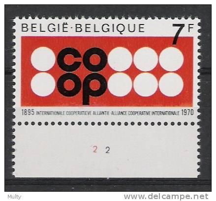 Belgie OCB 1536 (**) Met Plaatnummer 2. - 1961-1970