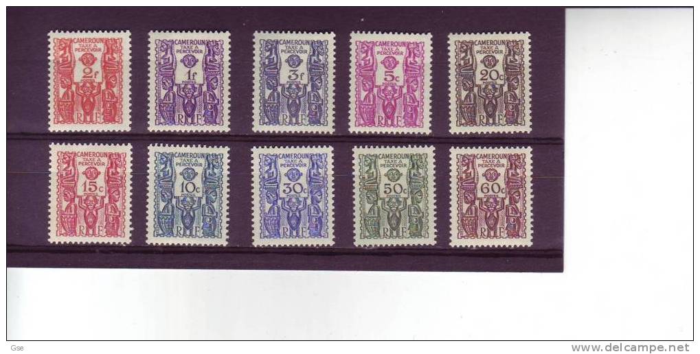 CAMEROUN 1939 - Yvert Y 14/23* (leggera L) - Unused Stamps