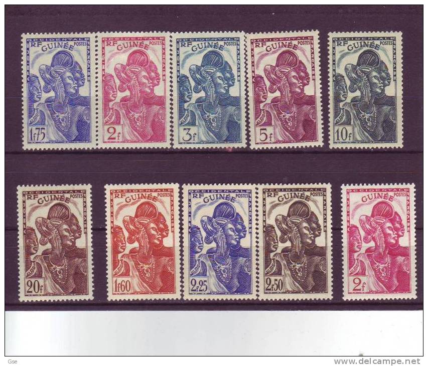 GUINEA - Yvert 141/6*(L)-166/8*(L)-184** - - Unused Stamps