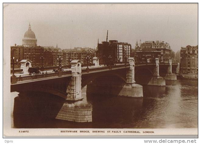 LONDON  SOUTHWARK BRIDGE SHEWING St PAULS CATHEDRAL - St. Paul's Cathedral