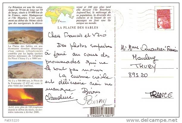 REUNION/ La Plaine Des Sables/ CPM Format 20 X 13.5 Voyagée 2001/informations Au Dos +3minivues/Comme Neuve+++ - Réunion