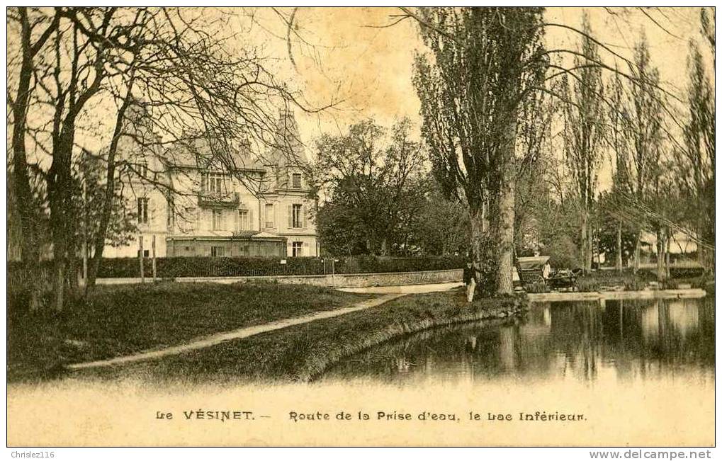 78 LE VESINET Route De La Prise D'eau  Beau Plan  Petite Animation  1904 - Le Vésinet