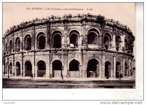 Carte Postale Antique De Nimes - Old - Vintage Gladiator Postcards - Arene De Nimes - Histoire