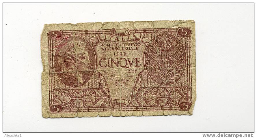 ITALIE  5 LIRES Billets Et Monnaies - Other & Unclassified