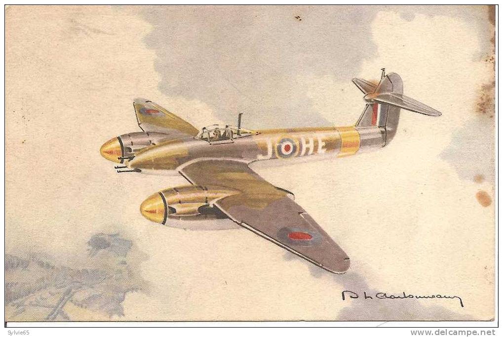 AVION    WHIRLWIND - Cpa Illustrée-(quelques Taches Marrons Sur La Carte) - 1939-1945: 2nd War