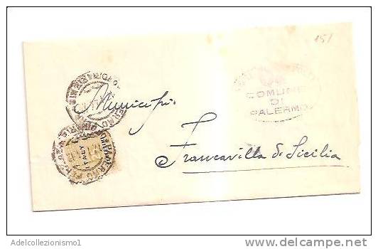 3522)lettera Con 25c Occupazione Americana Da Palermo A Francavilla Il 20-1-1944 - Anglo-american Occ.: Sicily