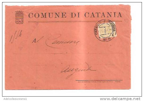 3529)lettera Con 25c Occupazione Americana Da Catania A Augusta Il 22-6-1944 - Occup. Anglo-americana: Sicilia