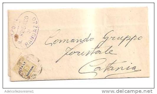 3537)lettera Con 25c Occupazione Americana Da Randazzo A Catania Il 9-2-1944 - Anglo-american Occ.: Sicily