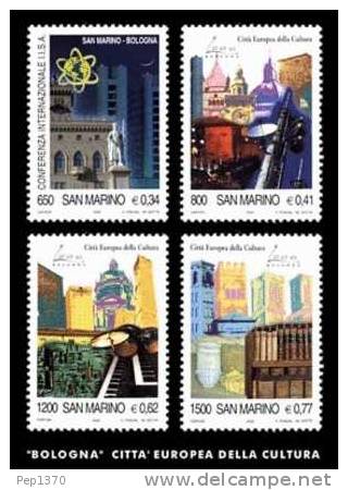 SAN MARINO 2000 -  BOLONIA VILLA EUROPEA DE LA CULTURA - YVERT 1682-1685 - Unused Stamps