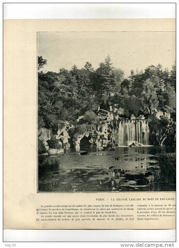 - REPRO DE PHOTOS RECTO-VERSO DU DEBUT DU XXe S. 1. RUINES ROMAINES DE TIMGAD (ALGERIE) 2. PARIS GRANDE CASCADE DU BOIS - Other & Unclassified