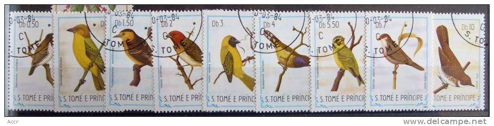 Sao Tome Et Principe 1983 Série 9 Oiseaux Birds - Collections, Lots & Séries