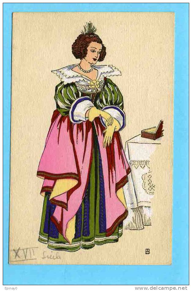 Illustrateur- ROUILLIER H ??? - Mode - Coiffure - Histoire Du Costume Français - Régne De Louis XIII- 1525 - Rouillier