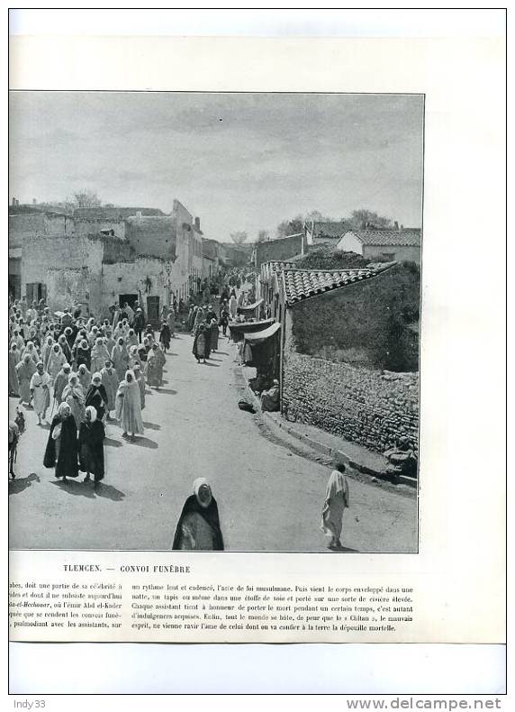 - REPROS DE PHOTOS RECTO-VERSO DU DEBUT DU XXe S.  1. ABBEVILLE EGLISE ST-WULFRAN 2. TLEMCEN CONVOI FUNEBRE - Autres & Non Classés