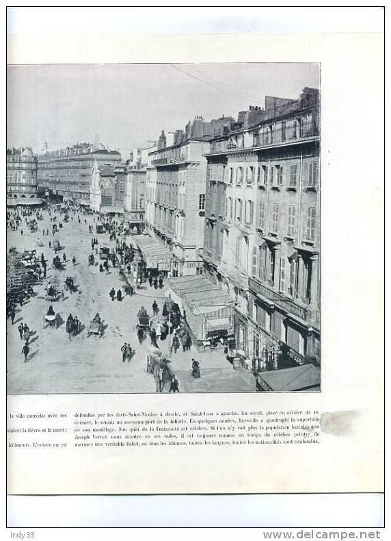 - REPROS DE PHOTOS RECTO-VERSO DU DEBUT DU XXe S.  1. VIEILLES MAISONS A LISIEUX 2. MARSEILLE VIEUX PORT 3. BOUGUEREAU - Other & Unclassified