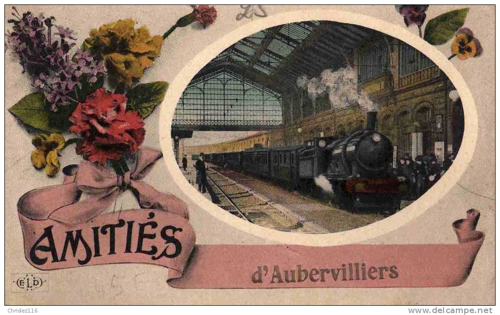 93 AUBERVILLIERS Fantaisie Avec Train  Idéal Pour Présentation De Collection - Aubervilliers