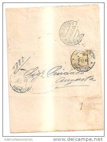 3551)lettera Con 25c Occupazione Americana Da Augusta A Siracusa Il 10-6-1944 - Occ. Anglo-américaine: Sicile