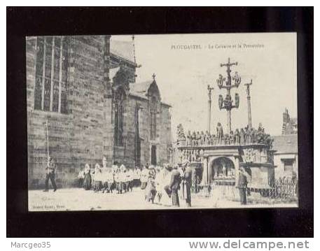 25580 Plougastel-daoulas Le Calvaire & La Procession  édit.grand Bazar De Brest Animée Belle Carte - Plougastel-Daoulas