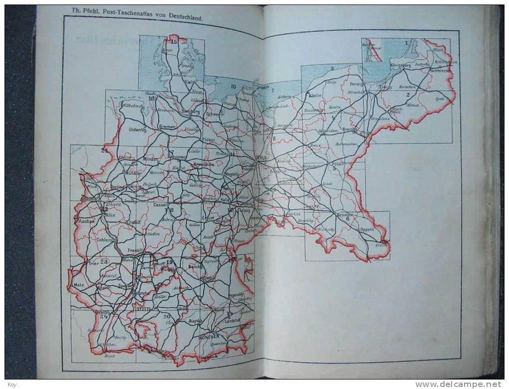 POST  TASCHEN  ATLAS VON DEUTSCHLAND :: 1916 * * * - Atlanten