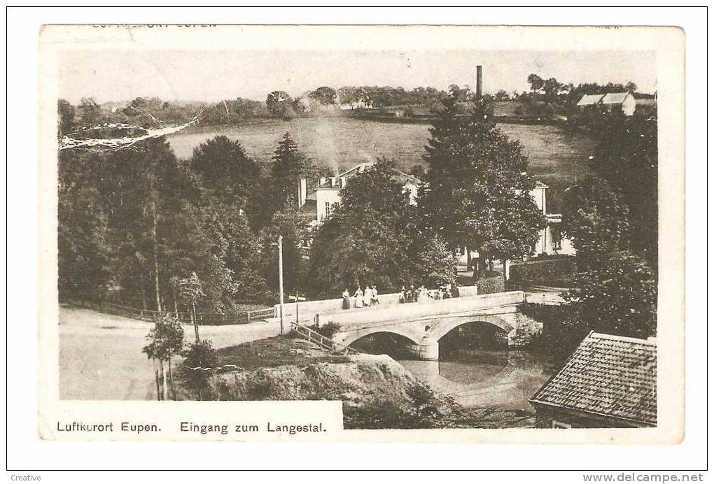 Eupen.Luftkurort,Eingang Zum Langestal 1920 - Eupen