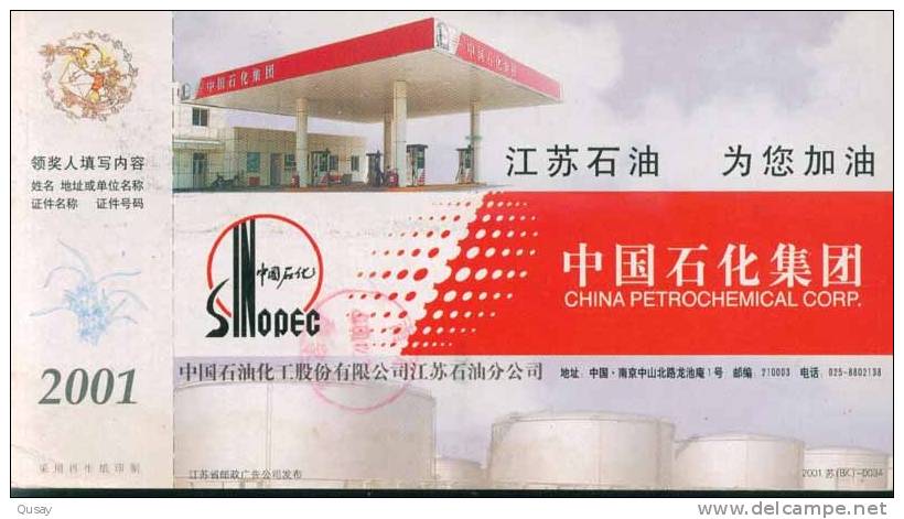 Petrol Gas  Station Chinese Petroleum Chemical Industry Group  ,   Pre-stamped Card , Postal Stationery - Oil