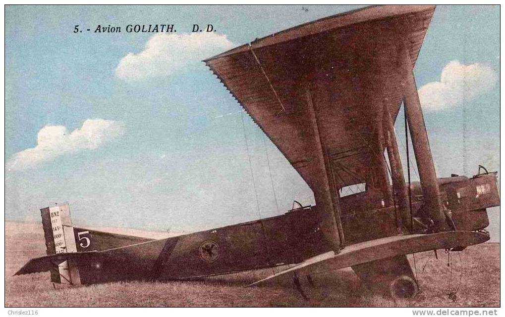 Avion Goliath  Beau Plan Colorisé - 1914-1918: 1ère Guerre