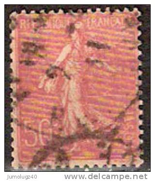 Timbre France Y&T N° 199 (1) Obl  Semeuse Lignée.  50 C. Rouge. Cote 0,20 € - 1903-60 Semeuse A Righe