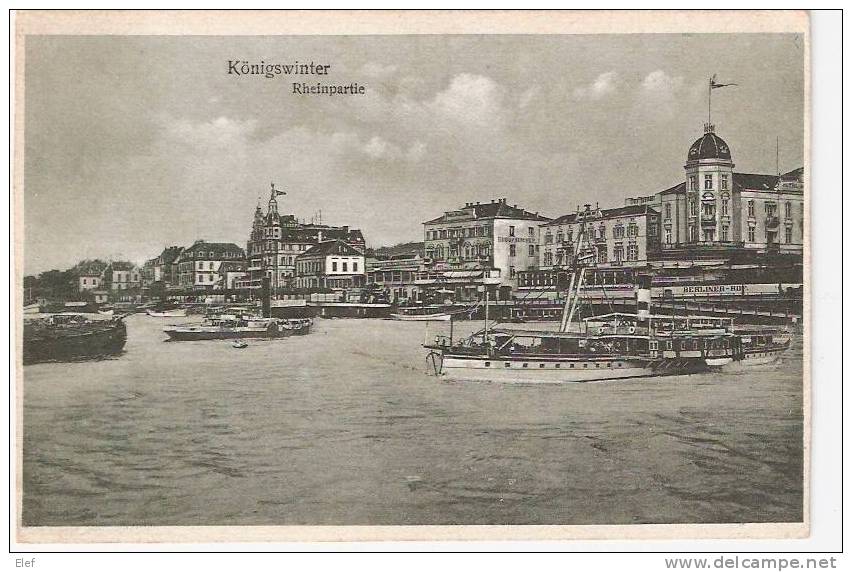 KÖNIGSWINTER : Rheinpartie ; 1923 ; TB - Koenigswinter