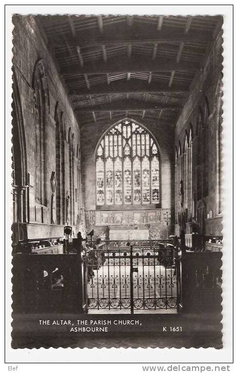 The Altar , The Parish Church, ASHBOURNE (Derbyshire) , England ; 1963 ; TB - Derbyshire