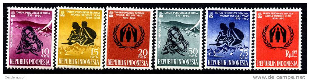 INDONESIE - Yvert - 209/14** - Cote 1.50 € - Vluchtelingen