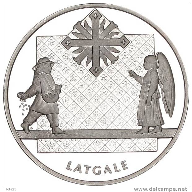 LATVIA XMAS SILVER COIN 1 LATS Our Lady With The Child Jesus - Latvia