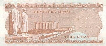 TURQUIE   20 Lirasi  Non Daté (1971-1982)  Pick 187b   *****BILLET  NEUF***** - Turkey