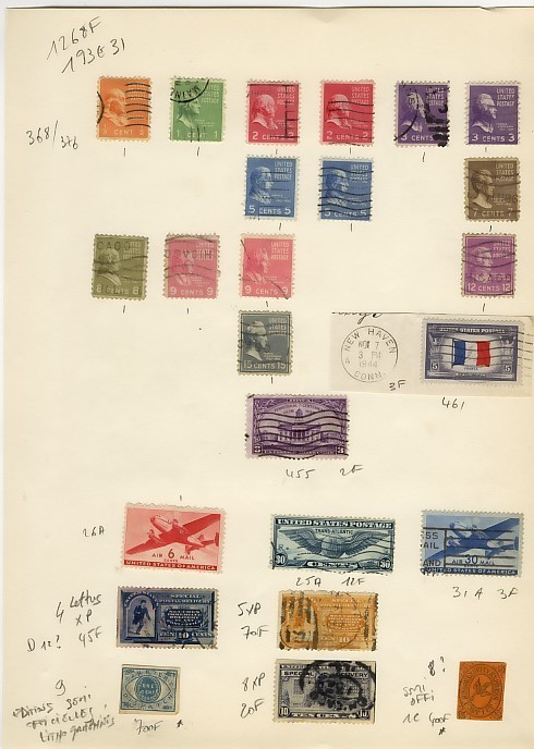 ETATS UNIS D'AMERIQUE /U S A / United States Of America  /1920/40--Timbres / Amérique / Etats-Unis / Collections - Collections