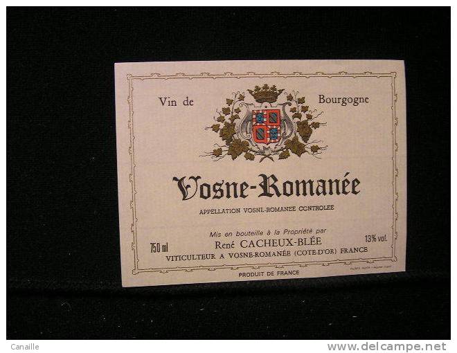 Etiquette De Vin - Année 19 - / Vosne-Romanée - Viticulteur A Vosne-Romanée ( Cote D'Or ). - Bourgogne