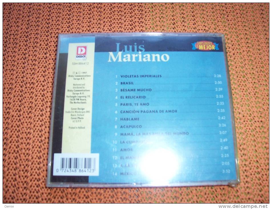 LUIS  MARIANO  °°°°  SUPLEMENTE  LO  MEJOR   Cd    14  TITRES - Autres - Musique Espagnole