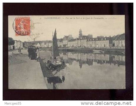 25632 Landerneau Vue Sur Le Port & Quai De Cornouailles édit.ND N° 9 Animée Belle Carte - Landerneau