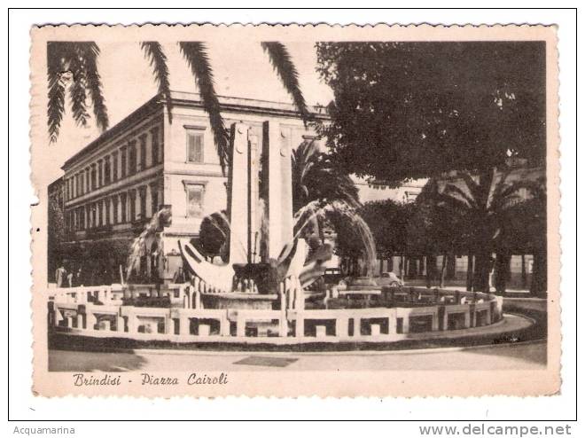 BRINDISI - Piazza Cairoli - Cartolina FG 1941 - Brindisi