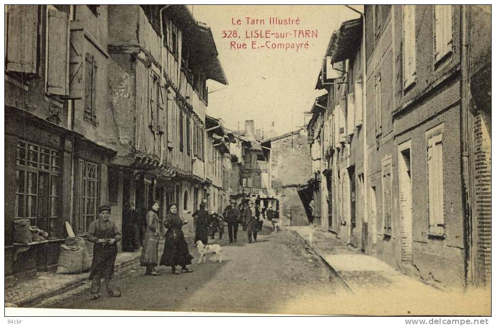 CPA(81) LISLE SUR TARN Rue E Compayré - Lisle Sur Tarn