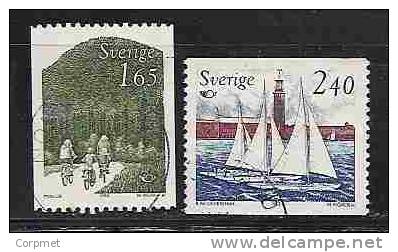 SWEDEN  - BICYCLE And SAILBOAT - Yvert # 1212/3  - VF USED - Oblitérés