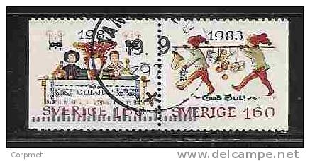 SWEDEN  - Yvert # 1242/3 -  Se-tenant Pair  - VF USED - Used Stamps