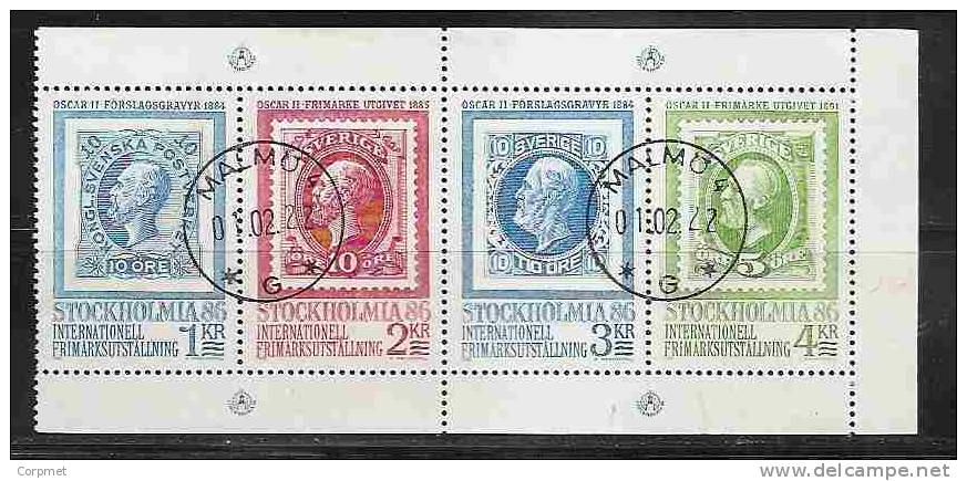 SWEDEN  -  Block Of 4  From The Exploided BOOKLET - Yvert # C 1221 - VF USED - Blocks & Kleinbögen