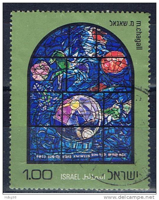 IL+ Israel 1973 Mi 577-78 Chagall-Kirchenfenster - Usados (sin Tab)