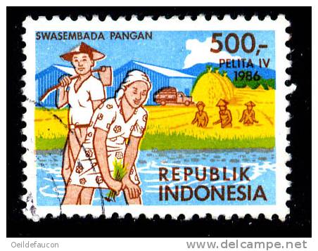 INDONESIE - Yvert - 1083 - Cote 0.80 &euro; - Agriculture