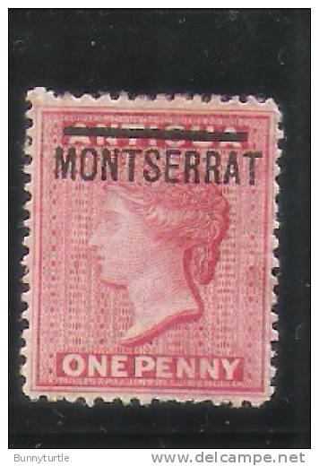 Montserrat 1876 Queen Victoria 1p Overprinted Mint - Montserrat