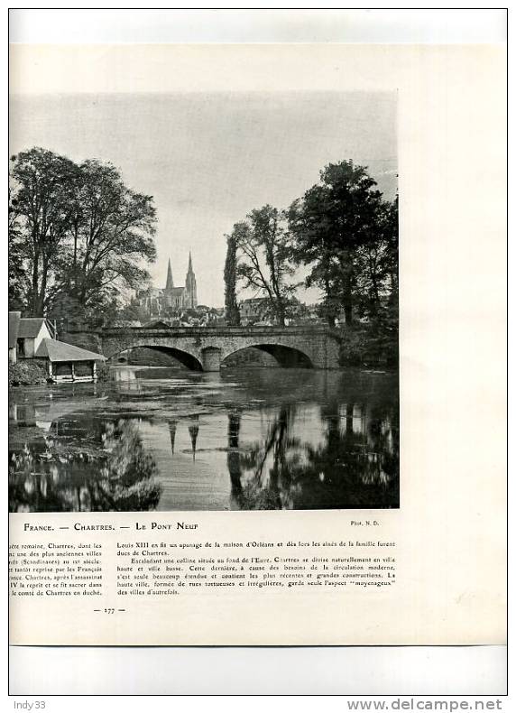 - REPROS DE PHOTOS RECTO-VERSO EDITEES DANS LES ANNEES 1910 . 1. EGYPTE TEMPLE D´EDFOU 2. CHARTRS PONT NEUF - Ohne Zuordnung