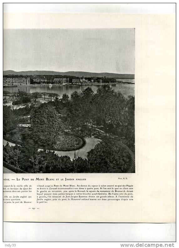 - REPROS DE PHOTOS RECTO-VERSO EDITEES DANS LES ANNEES 1910 . 1. MADAGASCAR FORÊT VIERGE 2. GENEVE PONT DU MONT BLANC ET - Other & Unclassified