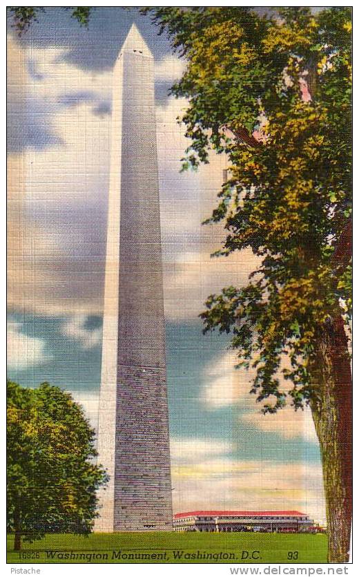 Washington DC - Monument - 1951 - Linen Toilée - Voyagée - #16826 Ou 93 - Washington DC
