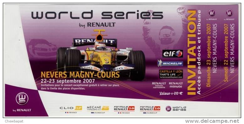 Invitation World Series Nevers Magny-Cours - Car Racing - F1